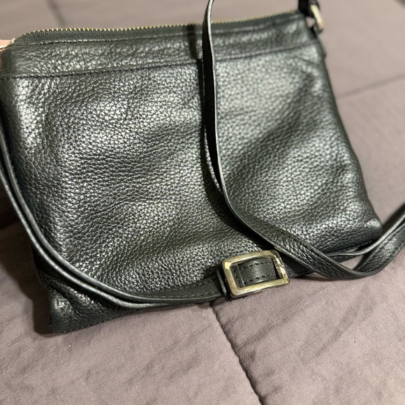 Brighton Black Leather Crossbody Bag - Picture 3 of 10